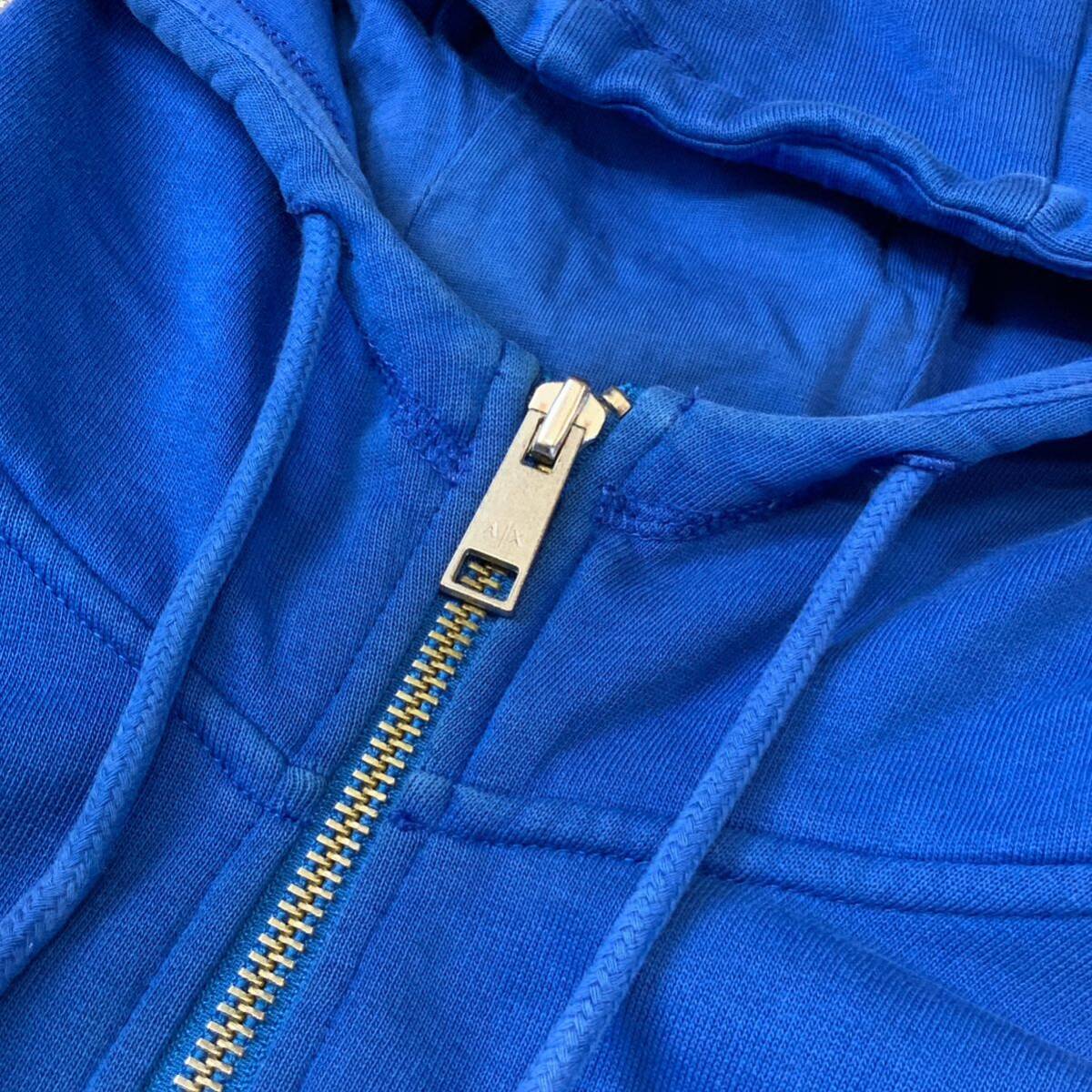 ARMANI Exchange AX アルマーニエクスチェンジ フルジップ パーカー スウェットパーカー メンズ Sサイズ ブルー_画像4