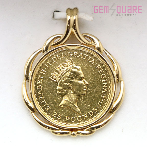 K18【18金】枠ブリタニア金貨 コイントップ K22金 ジェムラインジャパン - 公式サイト - / K18枠 K22 エリザベス2