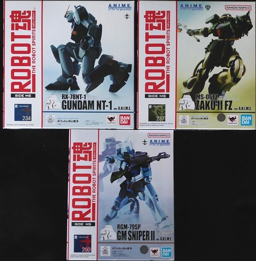 ♪ 複数出品 〇同梱可〇 ROBOT魂 №234 NT-1 アレックス & №237 ザクⅡFZ & №250 ジム・スナイパーII 3個セット ♪