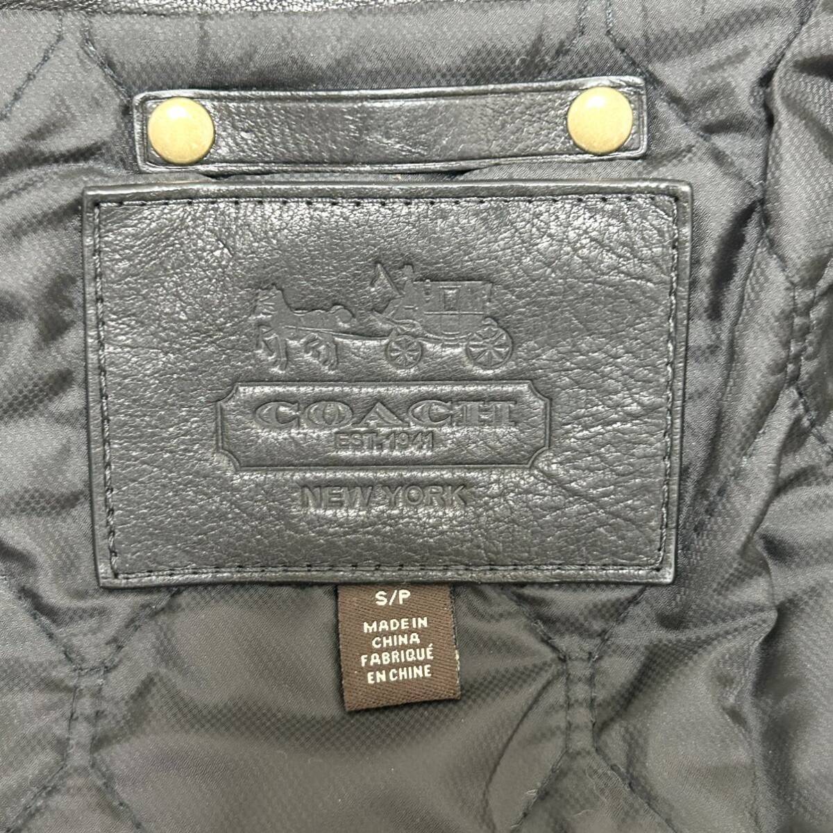 COACH コーチ シングルライダースジャケット ラムレザー 羊革 S COACH コーチ シングルライダースジャケット ラムレザー 羊革 S