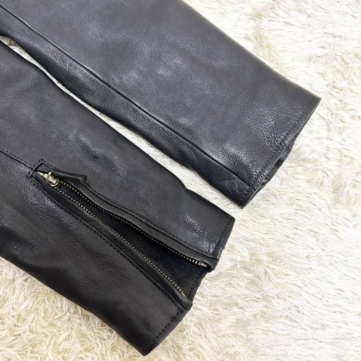 COACH コーチ シングルライダースジャケット ラムレザー 羊革 S COACH コーチ シングルライダースジャケット ラムレザー 羊革 S