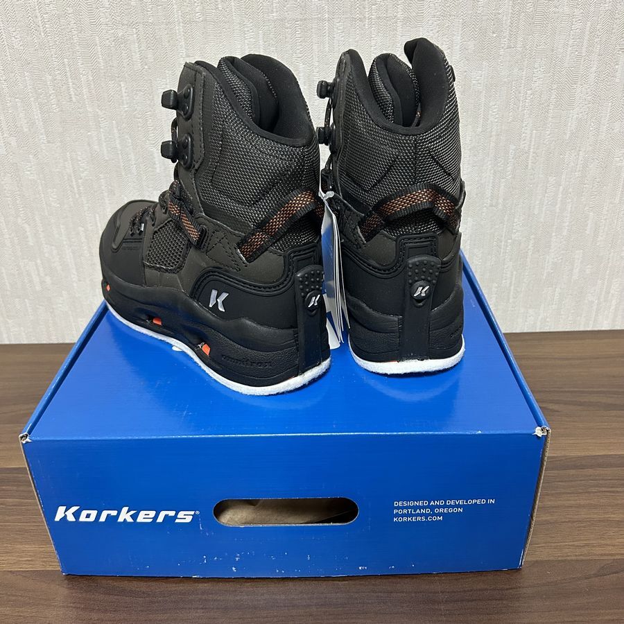 Korkers Terror Ridge Wading Boots US7 25cm FELT KLING-ON Korkers Terror Ridge Wading Boots US7 25cm FELT KLING-ON