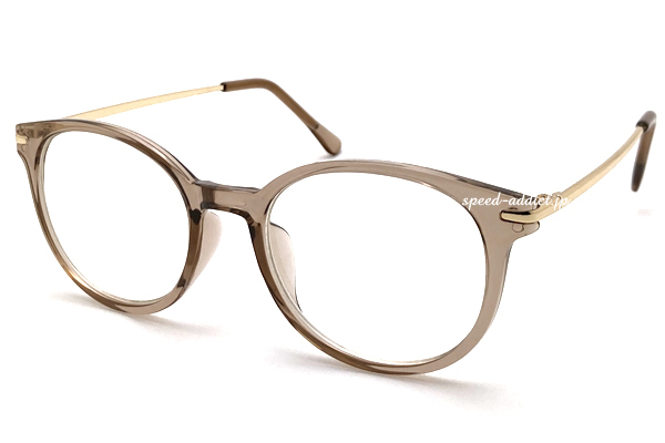 CLEAR WELLINGTON SUNGLASS CLEAR BROWN/GOLD × CLEAR/ウェリントンサングラスクリアブラウン伊達眼鏡カジュアルレトロ小顔効果uvカット