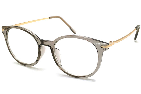 CLEAR WELLINGTON SUNGLASS CLEAR GRAY/GOLD × CLEAR/クリアウェリントンサングラスコンビネーション透明軽量度なしカジュアルシック知的