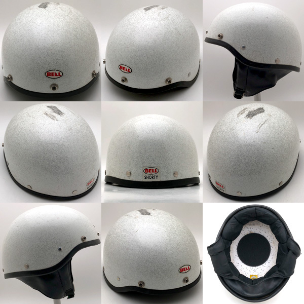 送料無(wú)料 BELL SHORTY WHITE METALFLAKE 61cm/ベルショーティー白ビンテージヘルメットtoptex500txmchalhighwaymanbucoブコガーディアン60s