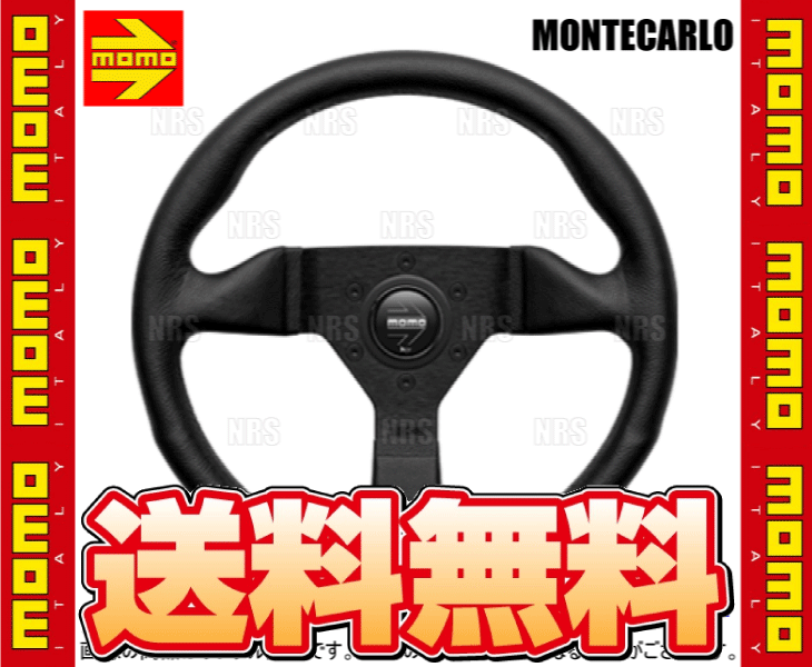 MOMO Momo MONTECARLO Monte Carlo 320mm чёрная кожа черный спица (M-4