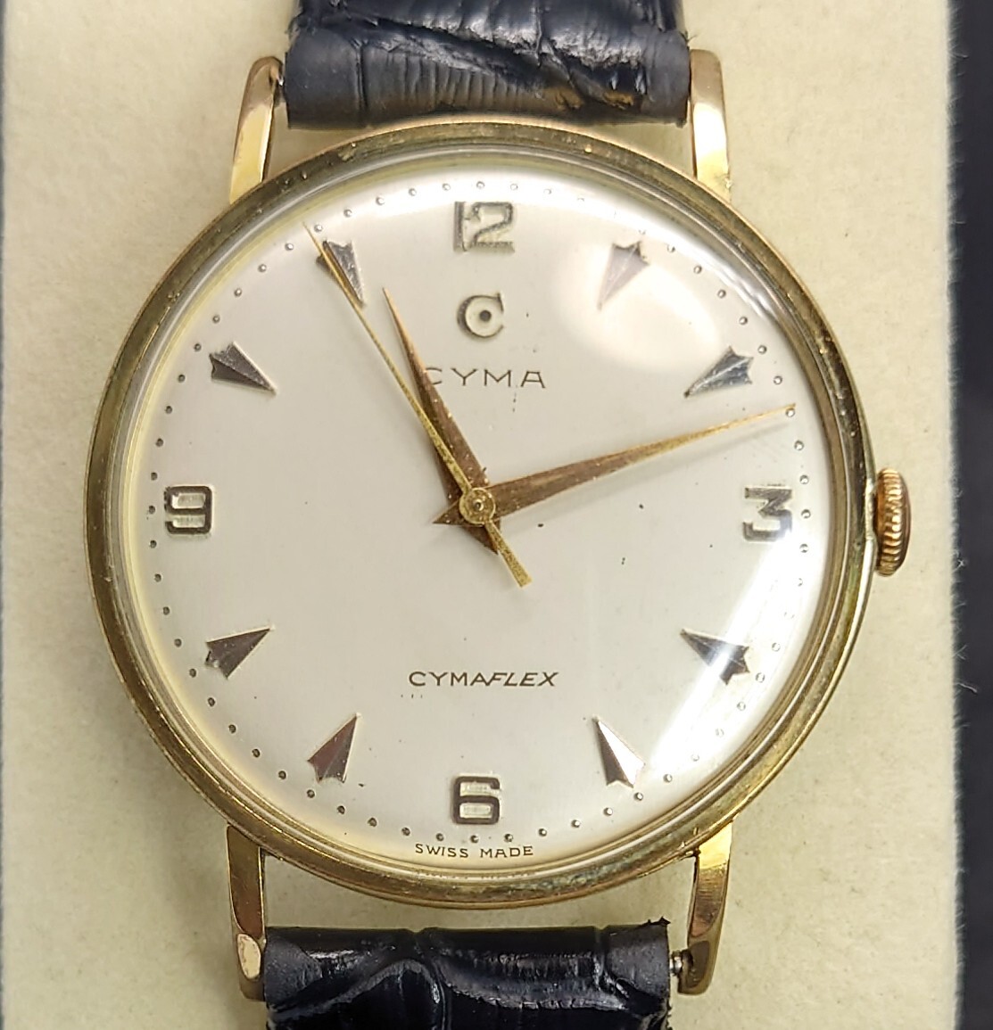 【稼動品】CYMA FLEX シーマ フレックス ゴールド 手巻き 腕時計 Yahoo!オークション - シーマ フレックス CYMA FLEX スイス 1950