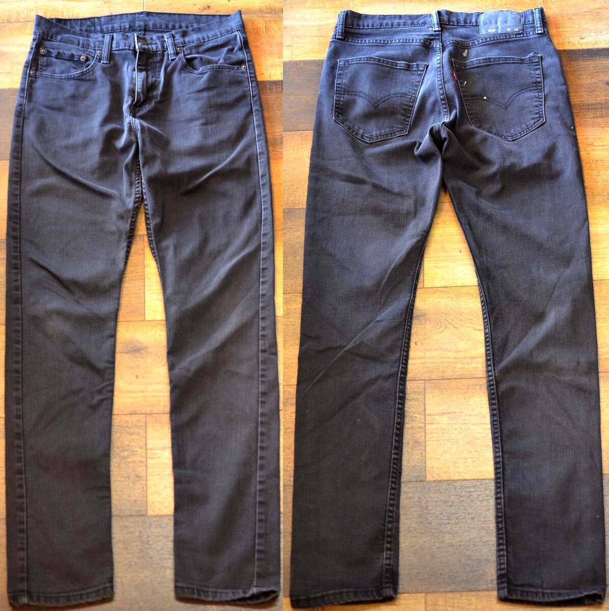 D70/LEVIS512 ブラックデニム　ストレッチ　スリム　ペンキ仕様！