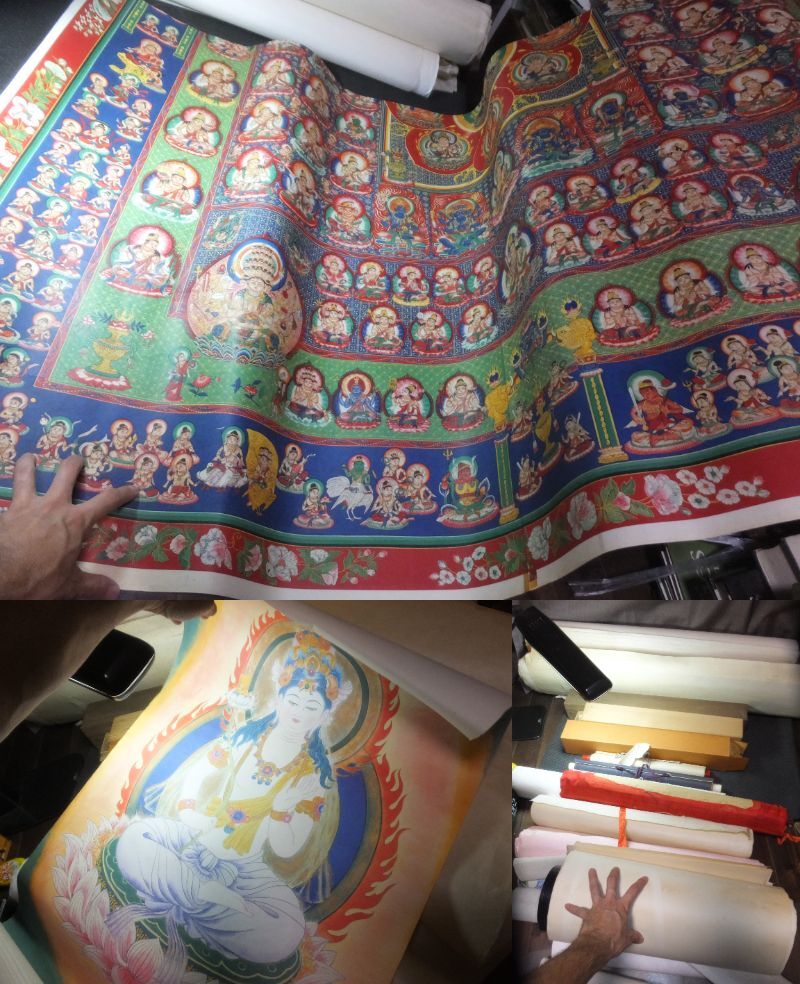 真鍋俊照旧蔵！曼荼羅資料大量！本人筆肉筆画空海他！タンカや掛軸！　　検仏像仏教次第護摩加持祈祷真言宗天台宗密教修験道教古写経曼荼羅