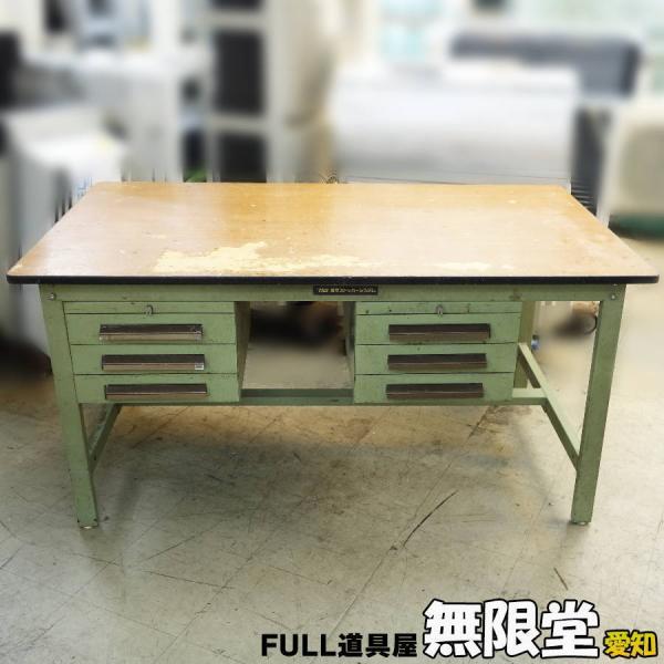 ［現状品］TSS/東京ストッカーシステム 1500×900×730 作業台 引出し付き