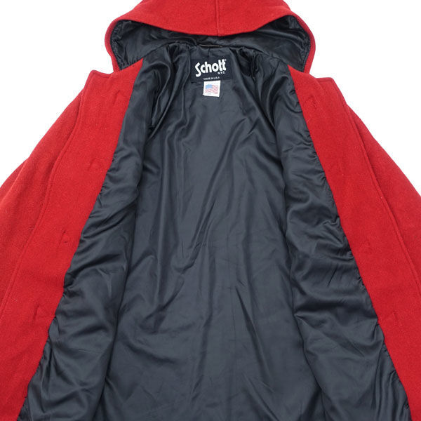 ★ ショット ダッフルコート ウール フード付き レッド サイズ20(S) (0220500992)
