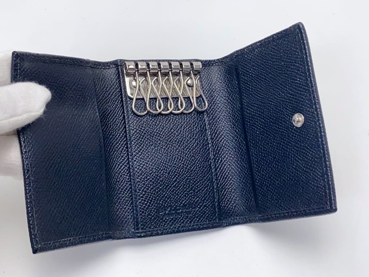 A001 極美品 BVLGARI ブルガリ レザー 6連 キーケース A001 極美品 BVLGARI ブルガリ レザー 6連 キーケース