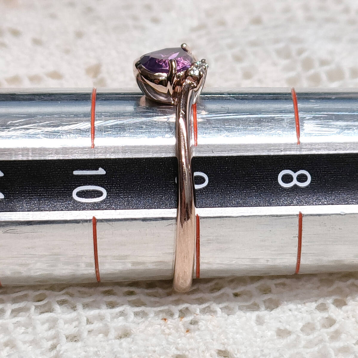 定番のお歳暮&冬ギフトの商品をすべ JEWELRY】 【STAR K10 アメジスト ペア ダイヤモンド 9号 リング アメジスト