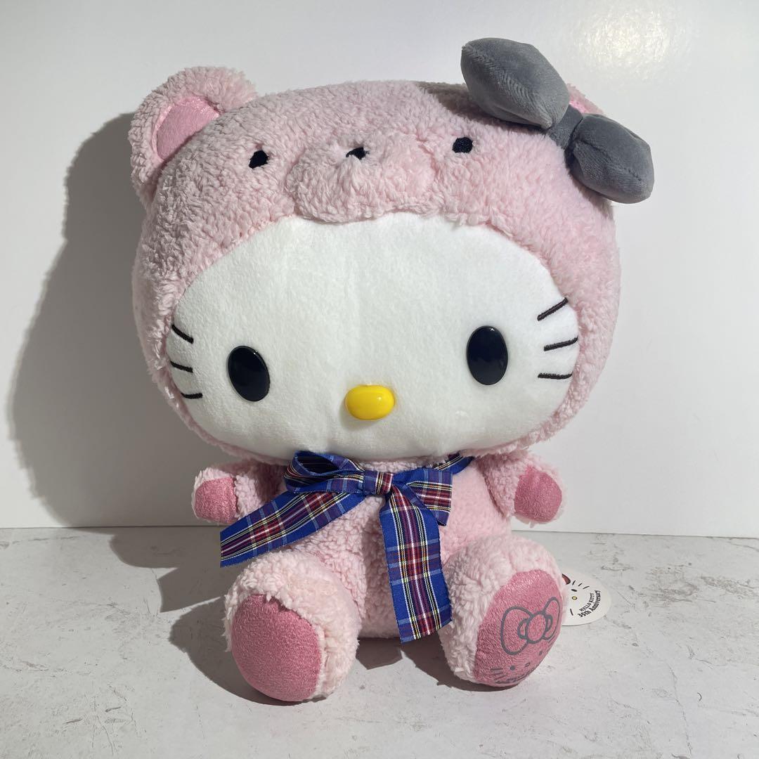 当時物 サンリオ ハローキティ ぬいぐるみ クマ ベア ピンク 35周年