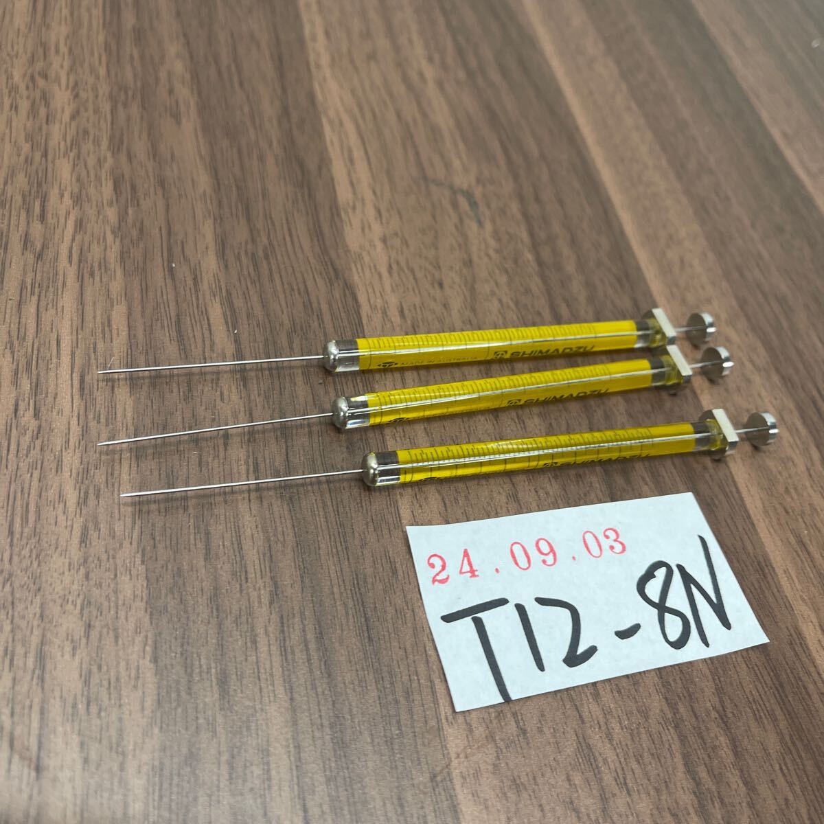 T12_8N」中古 SHIMADZU 10uL ガスフェーズ マイクロシリンジ 針 T12_8N」中古 SHIMADZU 10uL ガスフェーズ マイクロシリンジ 針