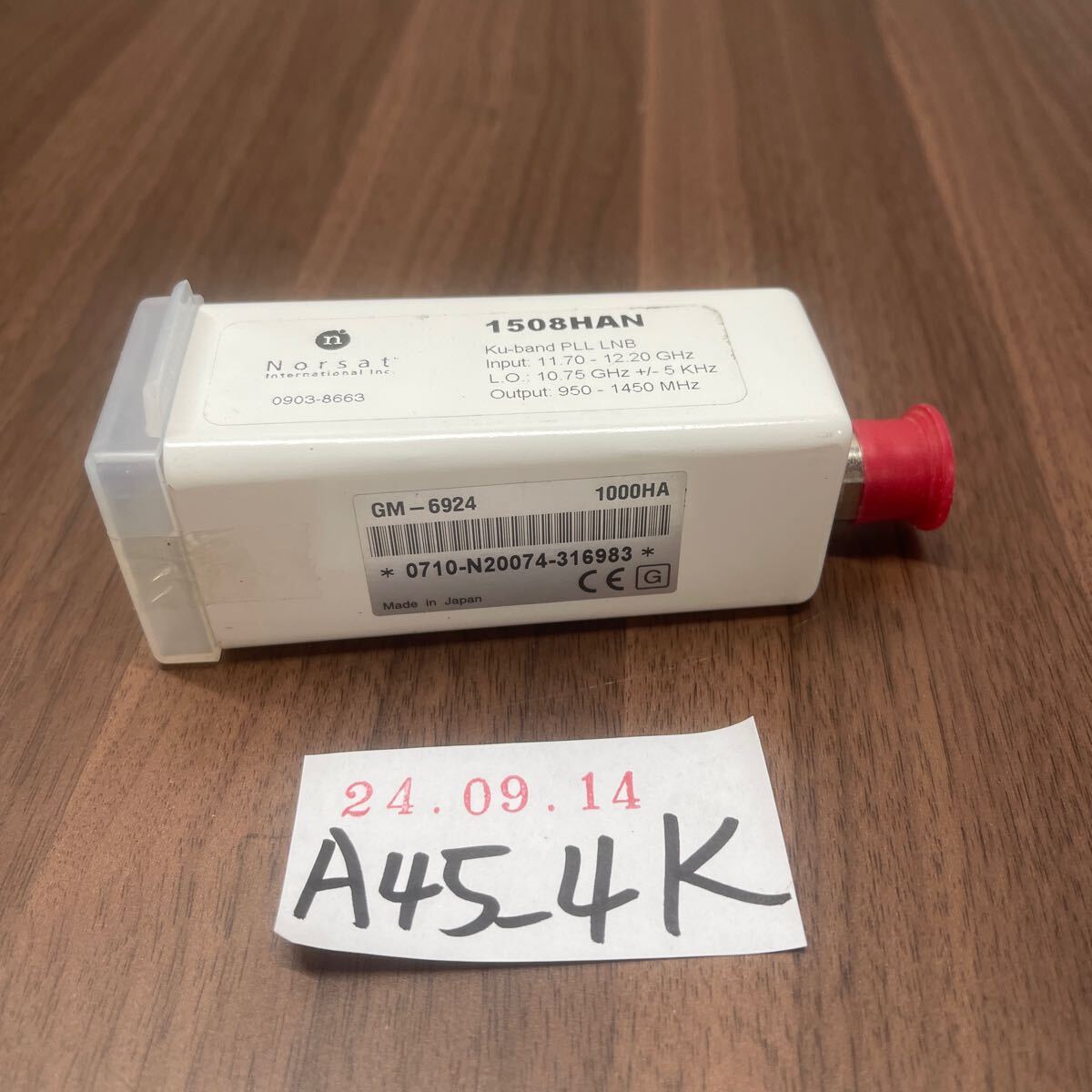 「A45_4K」Norsat 1507HA Ku-Band PLL LNB 12.25-12.75 GHz GM-6924 1000HA（240916）