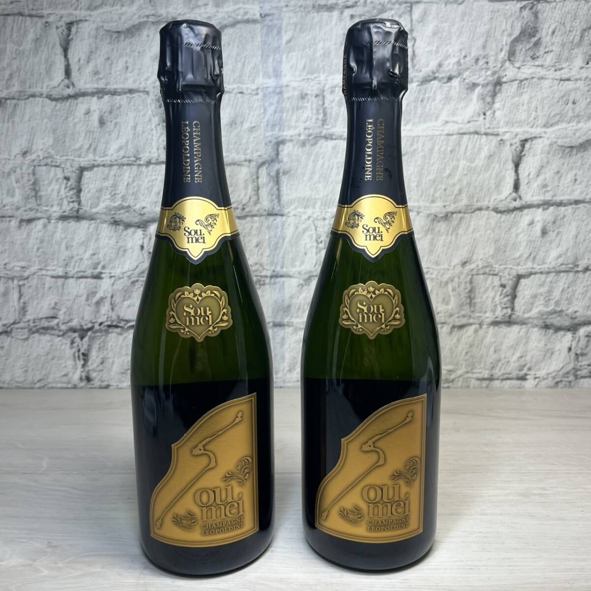 【YH-0202】★クール便★未開栓品 Soumei Leopoldine ソウメイ ブリュット シャンパン 750ml 12.5% 2本 セット