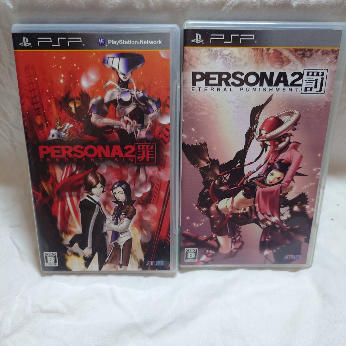 インポート・海外人気ブランド PSP ペルソナ2 シリーズセット 罪&罰 攻略本付き 動作確認済み ロールプレイング