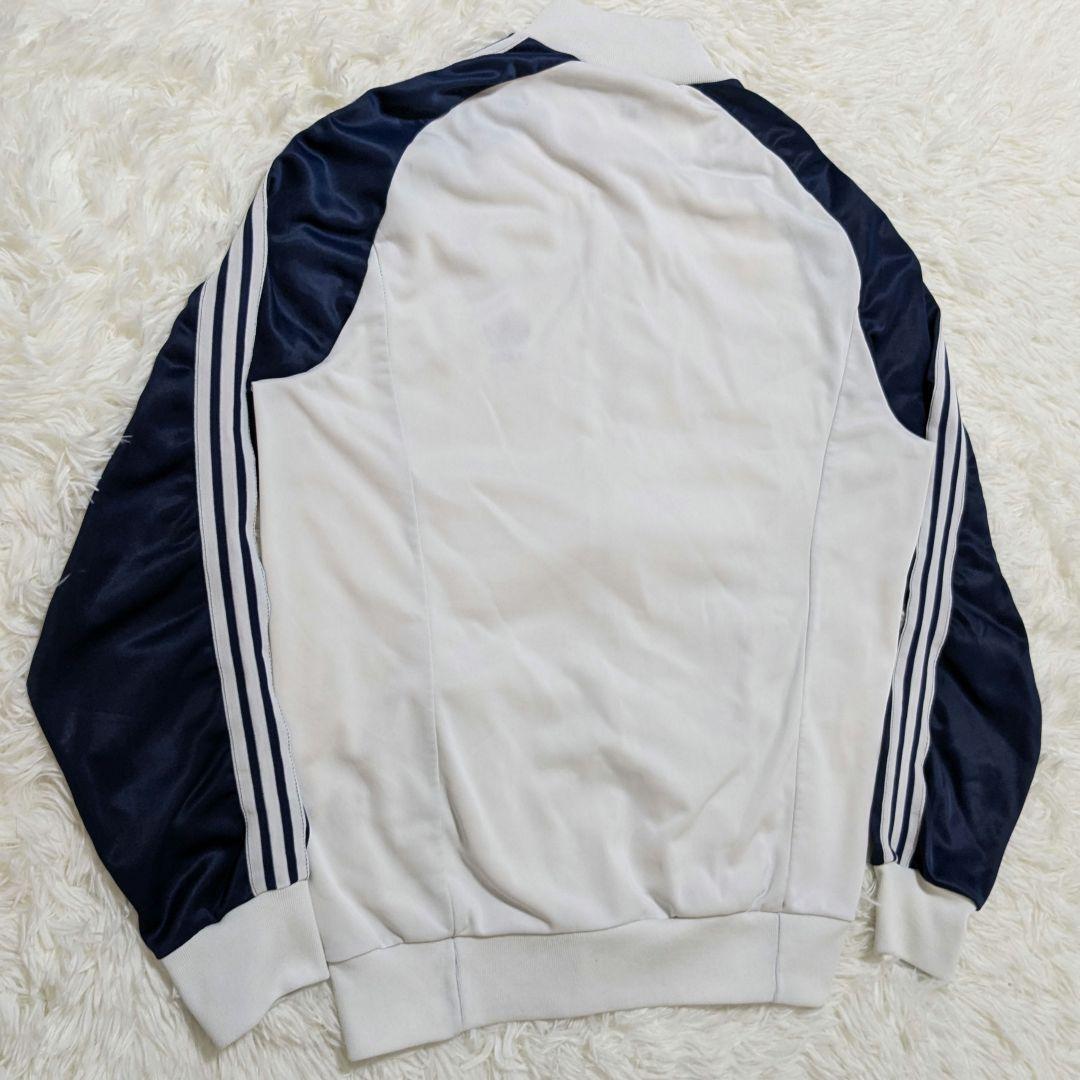 激レア adidas 万国旗 トラックジャケット XL相当 白紺 刺繍 激レア adidas 万国旗 トラックジャケット XL相当 白紺 刺繍