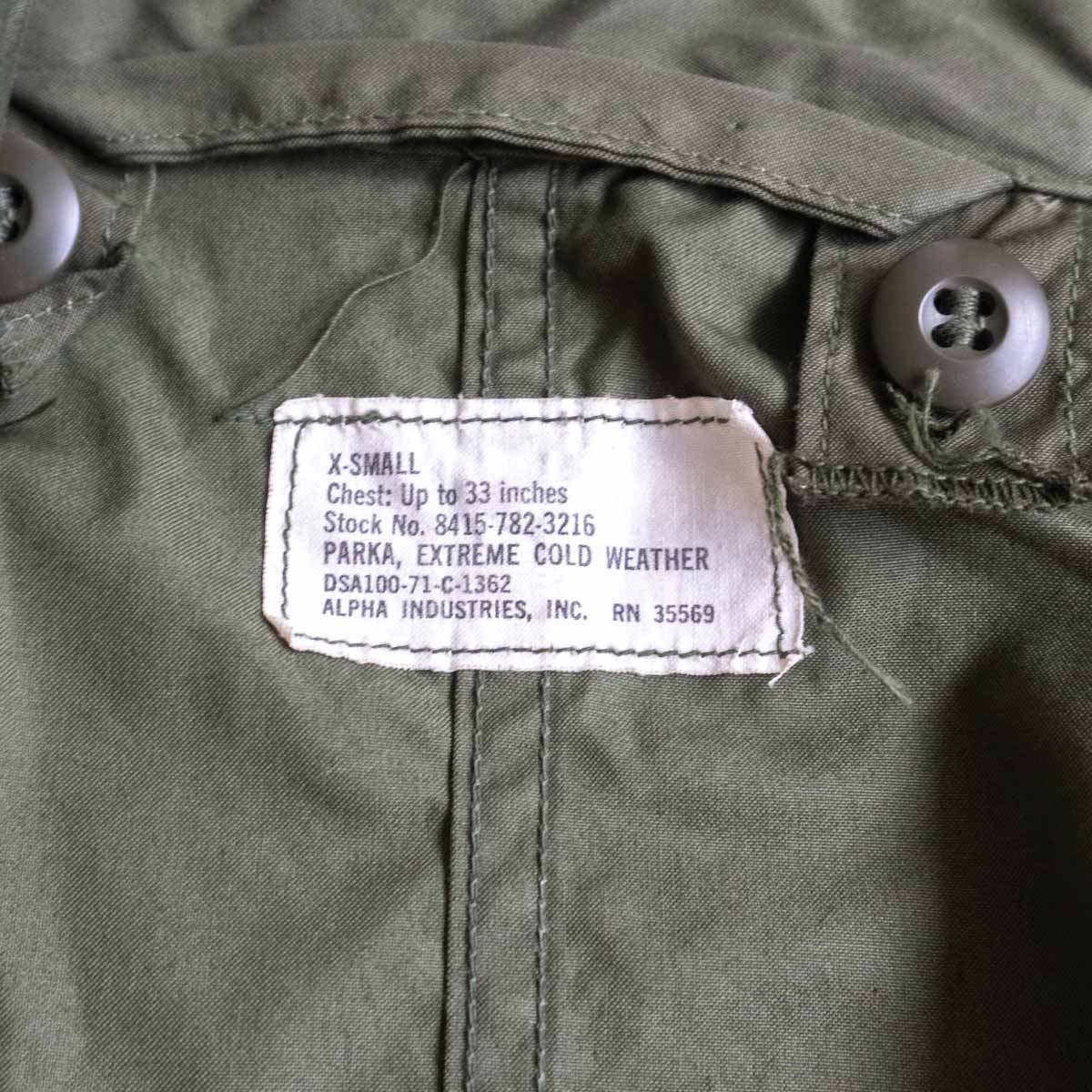 70s】US ARMY【アルミジップ/M-65 モッズコート】XS フィッシュ 70s】US ARMY【アルミジップ/M-65 モッズコート】XS フィッシュ