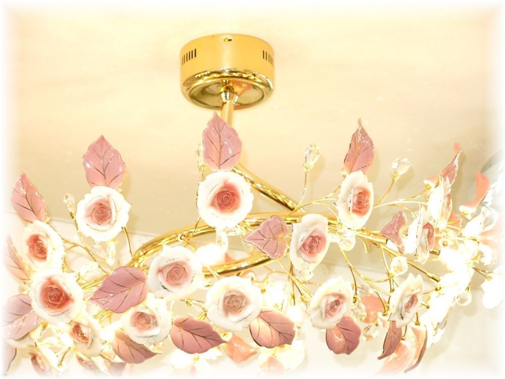 LED付き!】新品 可愛い 薔薇モチーフ 綺麗な クリスタル LED LED付き!】新品 可愛い 薔薇モチーフ 綺麗な クリスタル LED