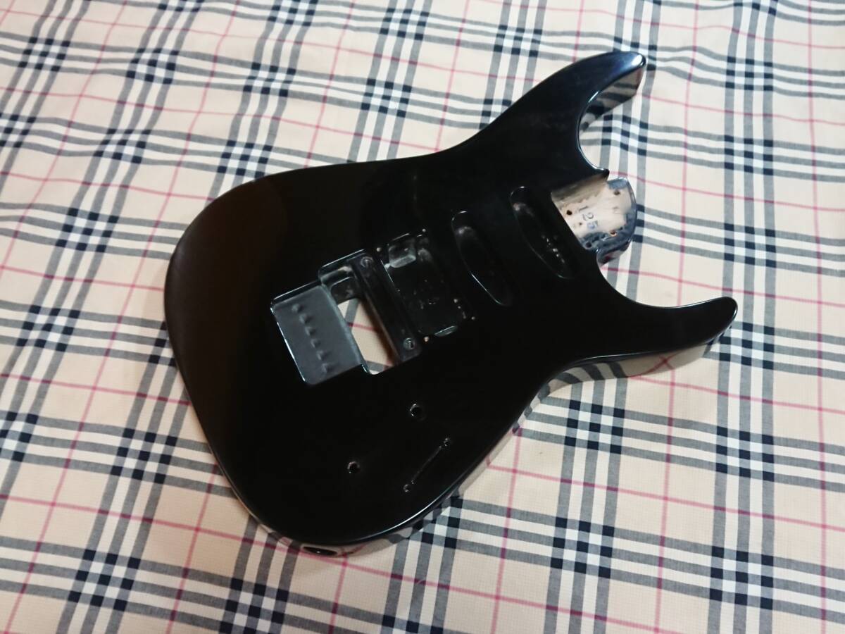 1991年製 FERNANDES FR-75 24F用 Dinky Body Black　フェルナンデス　ロング・スケール ディンキー ボディ ブラック バッテリーボックス付