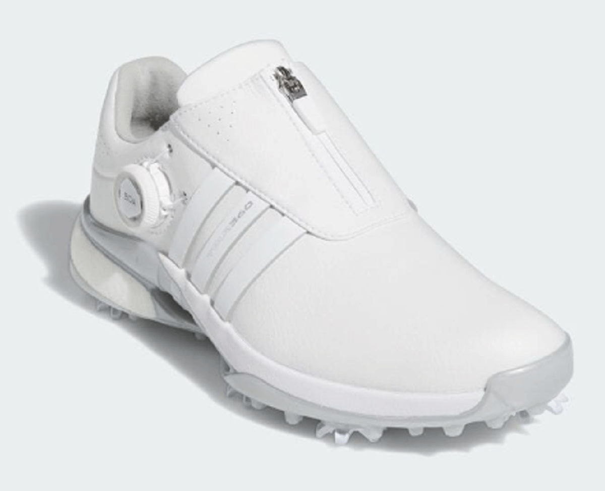 新品■アディダス■2024.3■レディース■ツアー360-'24 ボア スパイク■IF0265■ホワイト／ホワイト／シルバーメタリック■23.5CM■正規(guī)品