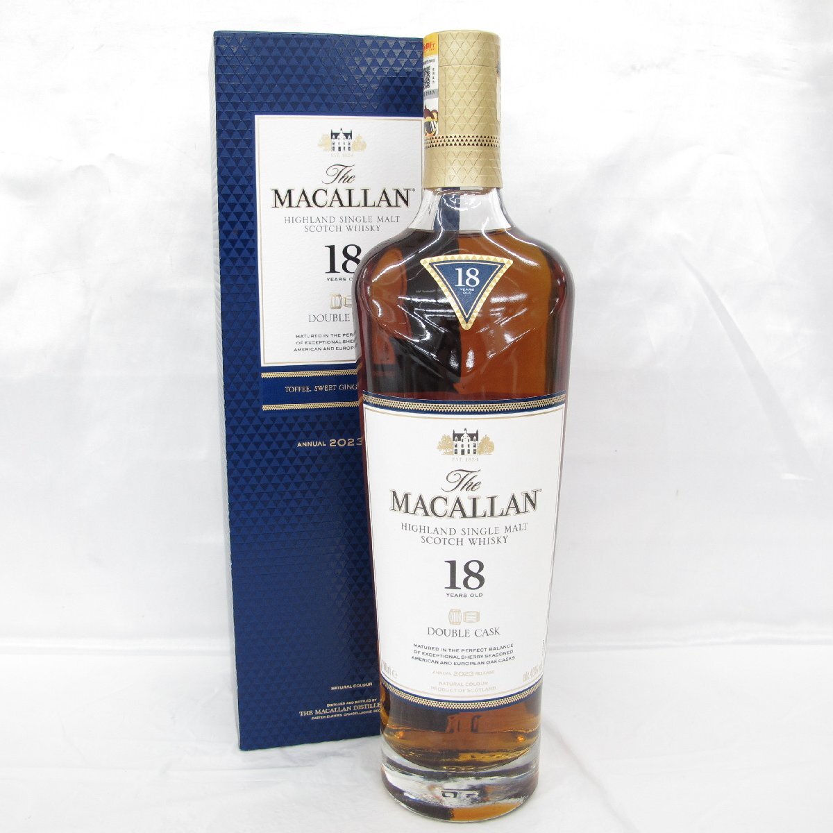 【未開栓】The MACALLAN ザ・マッカラン 18年 ダブルカスク 2023 海外(中国)向けラベル ウイスキー 700ml 43% 箱付 11677593 0926