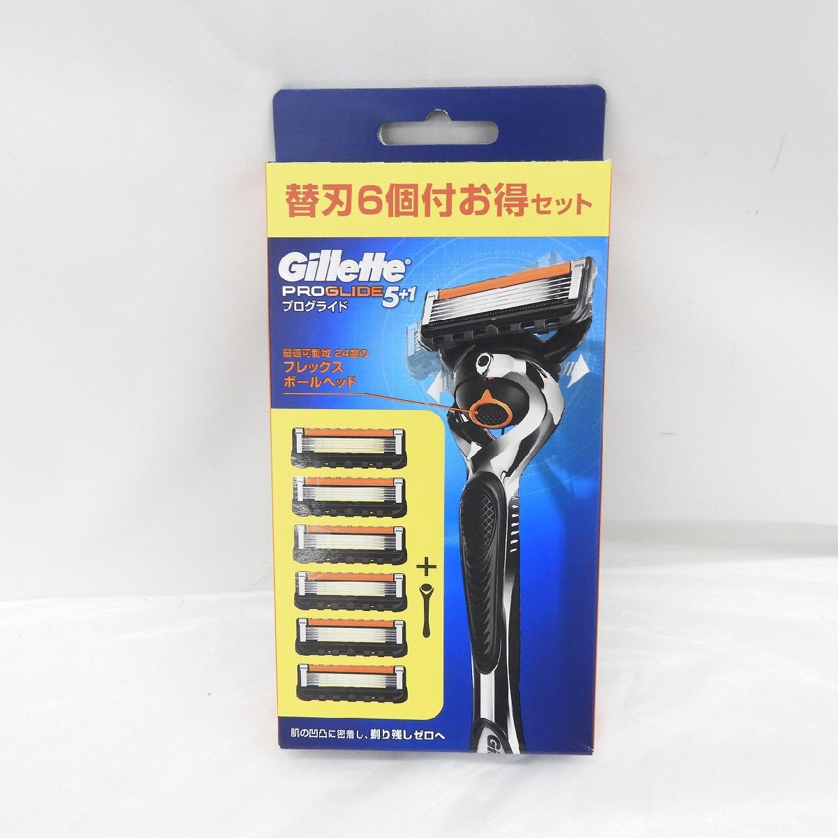 1円～【未開封/未使用品】P＆G ジレット カミソリ Gillete PROGLIDE 5+1 替え刃6個付き お得セット 903333989 1001