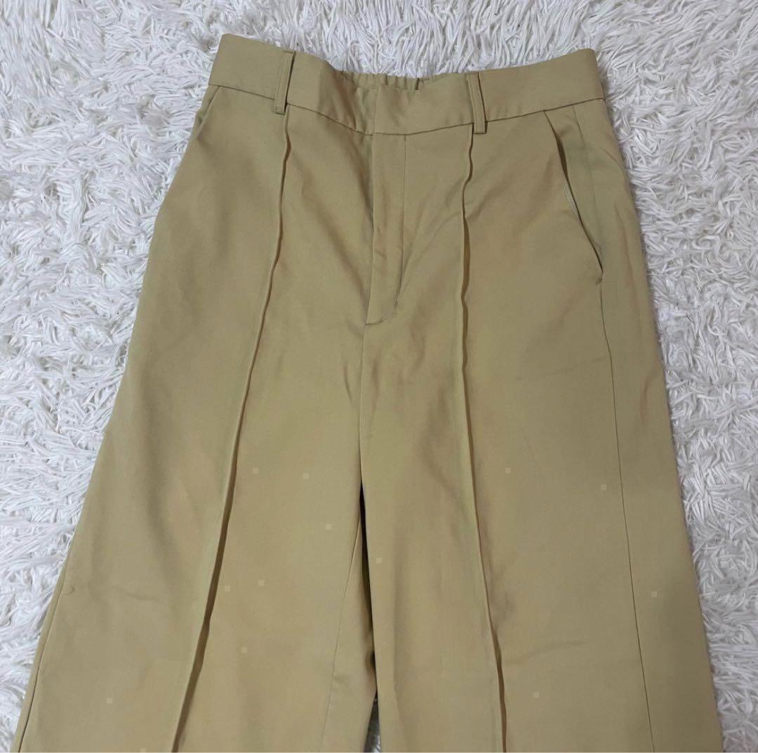GU ジーユー【XL】レディース　カジュアルパンツ　スラックス　ボトムス　ズボン　大きいサイズ　イエロー　黃色　レーヨン22% 送料無料