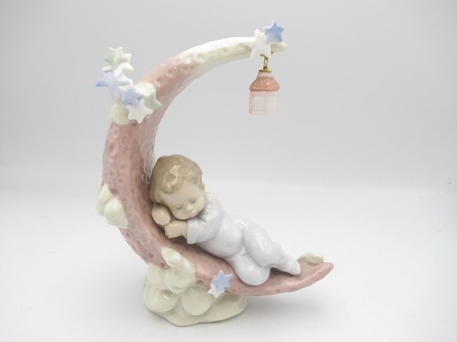 〓LLADRO リヤドロお月様のベッド6479 フィギュリン陶器置物ξ|跨 〓LLADRO リヤドロお月様のベッド6479 フィギュリン陶器置物ξ|跨
