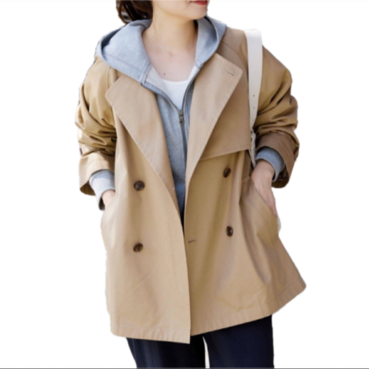 JOURNAL STANDARD C/PEギャバノーカラーショートトレンチ JOURNAL STANDARD C/PEギャバノーカラーショートトレンチ