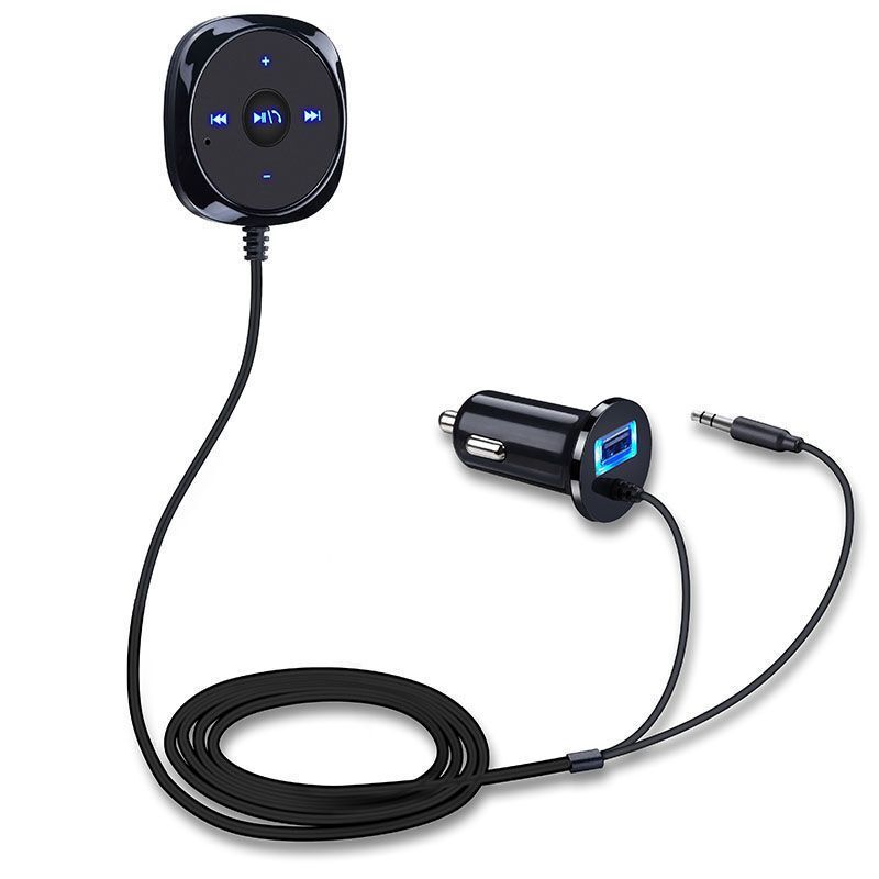  hands free Bluetooth receiver car audio cigar socket 3.5mm AUX connection USB charge iPhone smartphone el-hftrnsmit