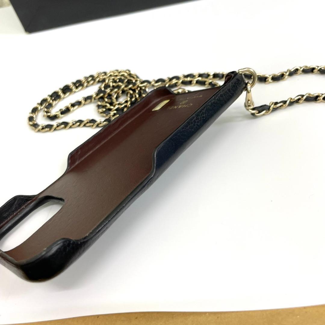 美品 CHANEL シャネル iPhoneケース チェーンショルダー ココ 美品 CHANEL シャネル iPhoneケース チェーンショルダー ココ