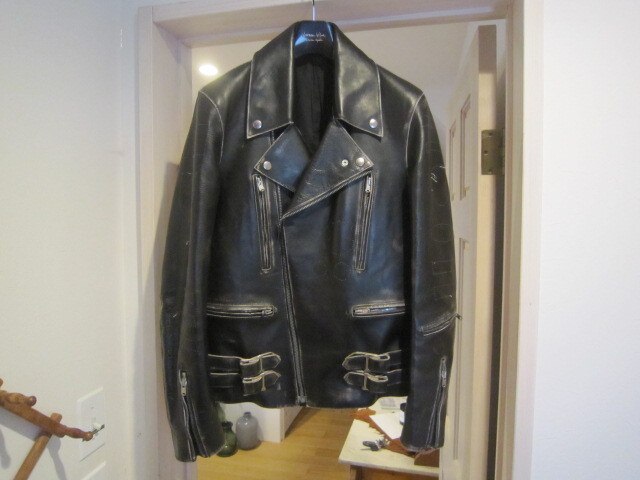 02ss ナンバーナイン モダンエイジ期 ワッペン 剥がし レザー ライダース ジャケット 2 ブルゾン アーカイブ ライトニング タイプ