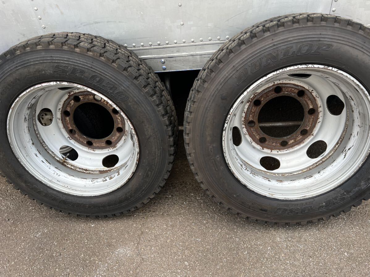 255/70R22.5 143/140J DUNLOP Dunlop SP030 зимние шины 22.5×7.50 147-13 TOPY 8 дыра 2020 год производства 2 шт цена 