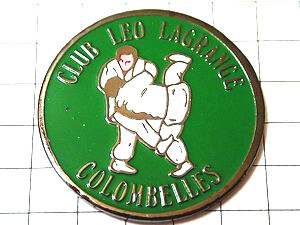 ピンバッジ?柔道一本 COLOMBELLES JUDO◆フランス限定ピンズ◆レアなヴィンテージものピンバッチ