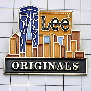 ピンバッジ・リーＬＥＥジーンズ洋服 LEE DENIM JEANS ORIGINALS USA◆フランス限定ピンズ◆レアなヴィンテージものピンバッチ