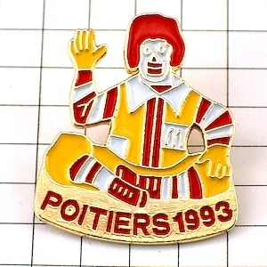 ピンバッジ?マクドナルドのドナルドＭポワティエ RONALD MC-DONALDS◆フランス限定ピンズ◆レアなヴィンテージものピンバッチ