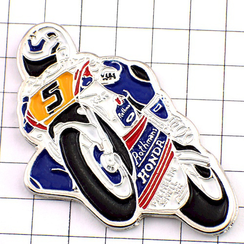 ピンバッジ?ロスマンズ二輪ホンダ５バイク HONDA ROTHMANS MICHELIN SHELL◆フランス限定ピンズ◆レアなヴィンテージものピンバッチ