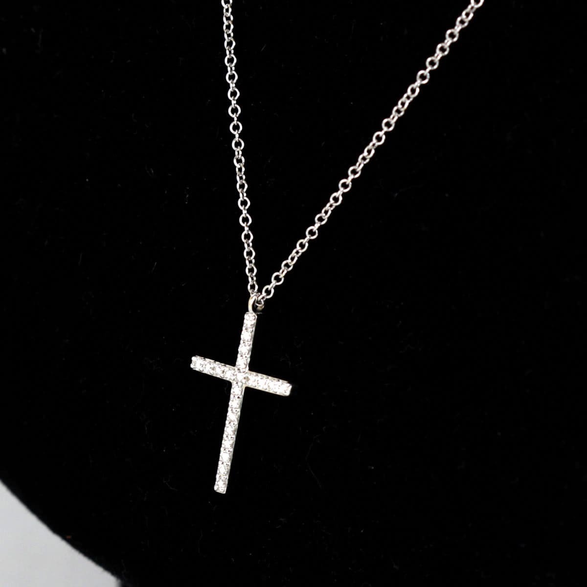 美品『USED』 K18 TIFFANY&Co. ティファニー クロス ネックレス 2.4g