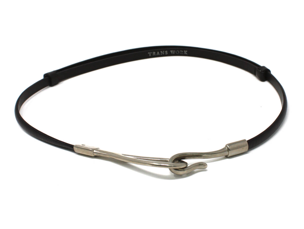 ◎美品 TRANS WORK トランスワーク フック型 レザーベルト