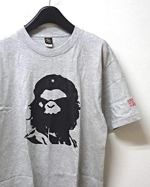 M 未使用【SSUR Tee REBELAPE AUTHORIZED USD SSUR Tシャツ Ssur DON'T SLEEP GUERILLAS IN THE MIST... Gray 赤いプリント色移りあり】