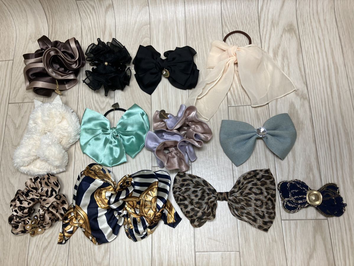 【値下げ交渉可能】シュシュ ヘアアクセサリー 39個セット 髪留め バレッタ かんざし ヘアゴム リボン 髪飾り 女の子ヘアクリップまとめて