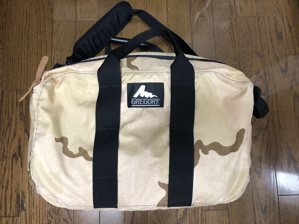 美品　USA製 旧タグ GREGORY ボストンバッグ チョコチップ　S グレゴリー ダッフルバッグ アメリカ製　銀タグ
