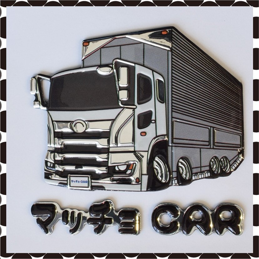 【マッチョCAR 3Dデカール】★大型トラックバージョン 3D 立體ステッカー タイプAC（DS-MC-HPR-WH）★曲面にも貼れる！