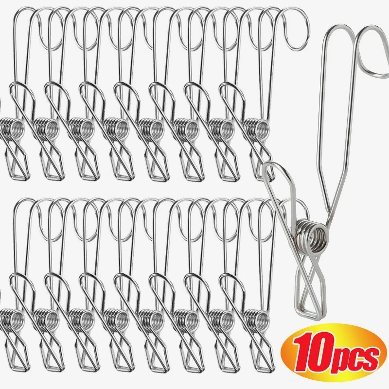 [ unused goods ] stainless steel clip 10 piece laundry basami hanger hook laundry pin laundry clothespin clip 