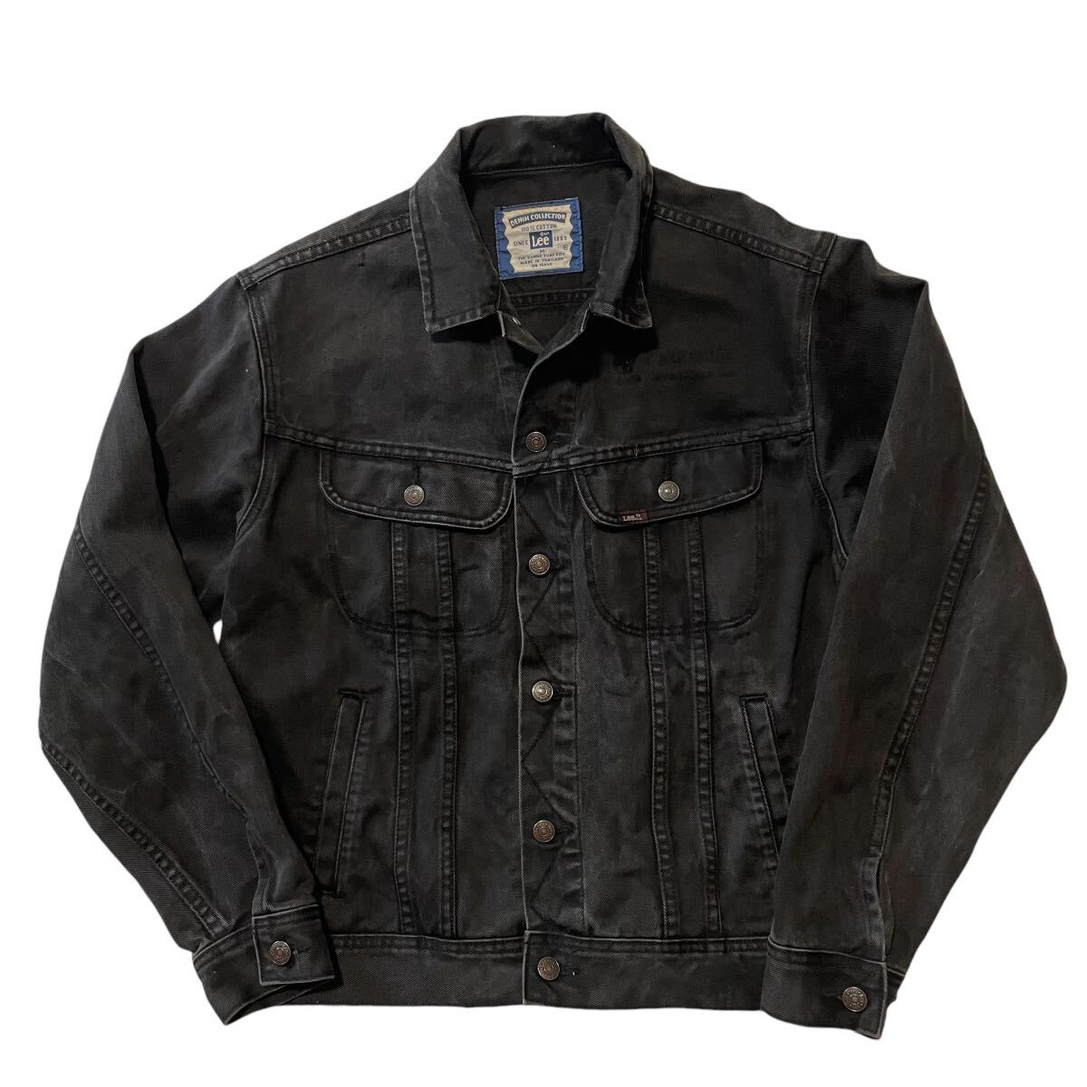 漢のオシャレ 90s 後染め ブラックデニム Lee リー 220 Gジャン 漢のオシャレ 90s 後染め ブラックデニム Lee リー 220 Gジャン