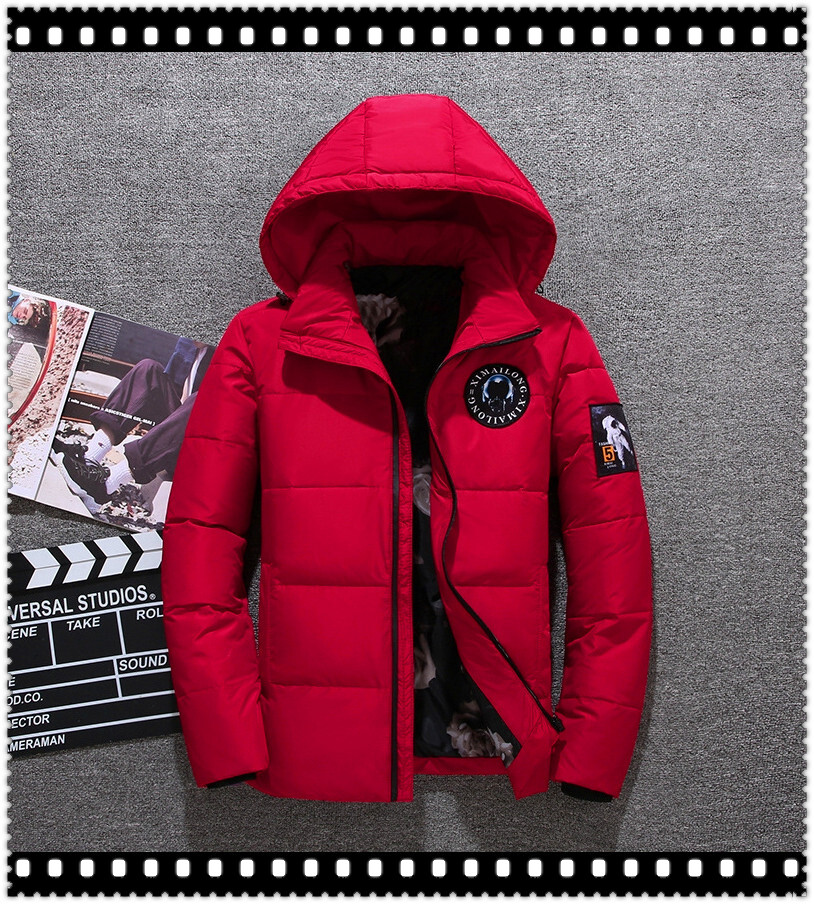 Y-全4色-赤色(表記 3XL) 新品 超軽量◆希少◆防風(fēng)高級セレブdesigner*軽量 フード付き 防寒 ジャンパー/ ダウン ジャケット デザイナ