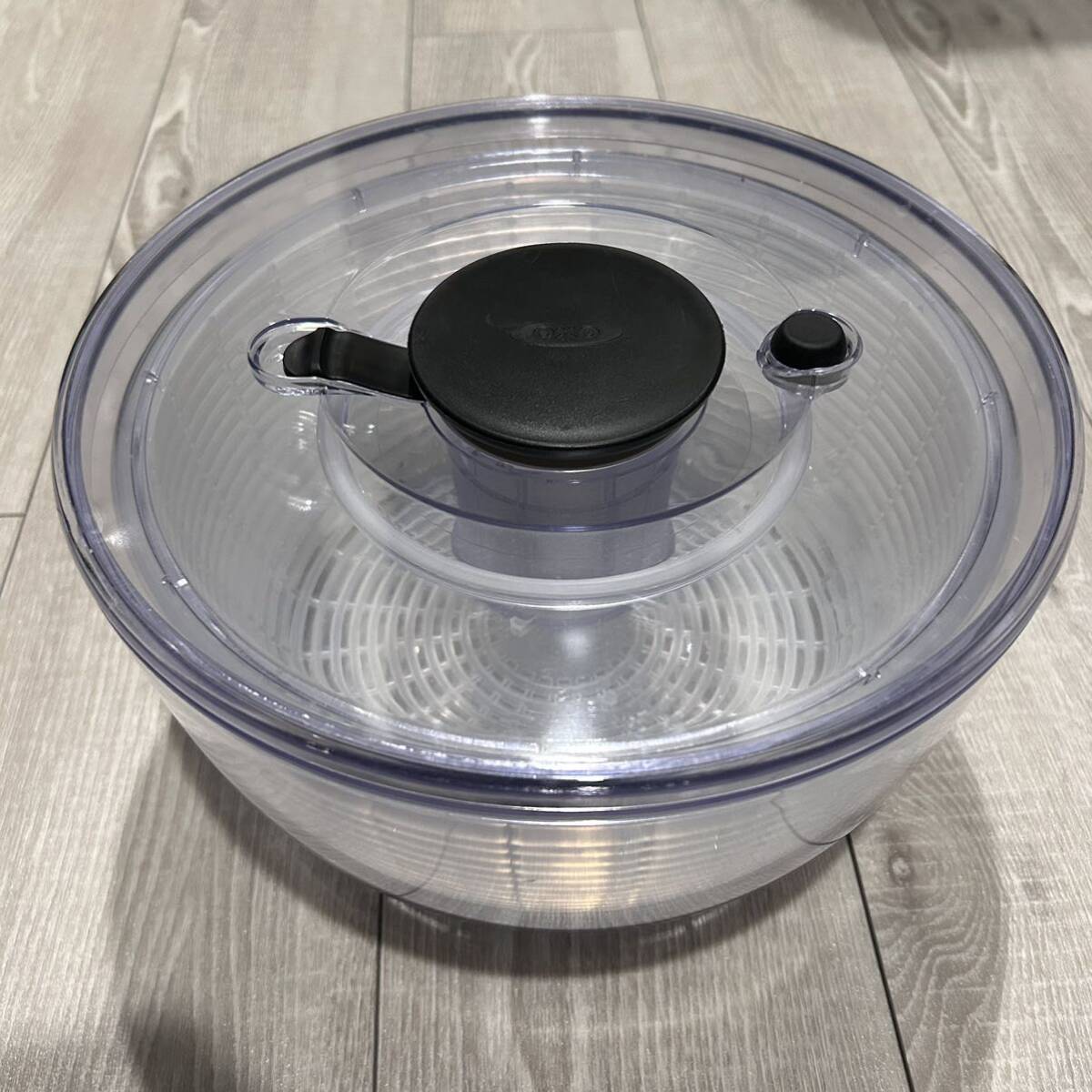 [ beautiful goods ]oxo salad spinner large round drainer clear 